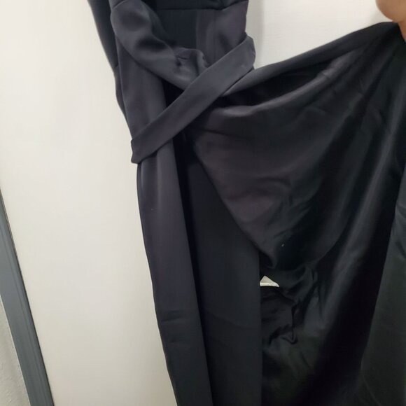 YL by Yair Vintage Black‎ Menswear Halter Neck Lapel Long Evening Dress NWT 4 - Picture 3 of 9